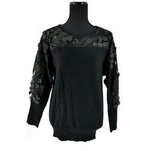 Embellished Mesh Sweater JM Collection Size S